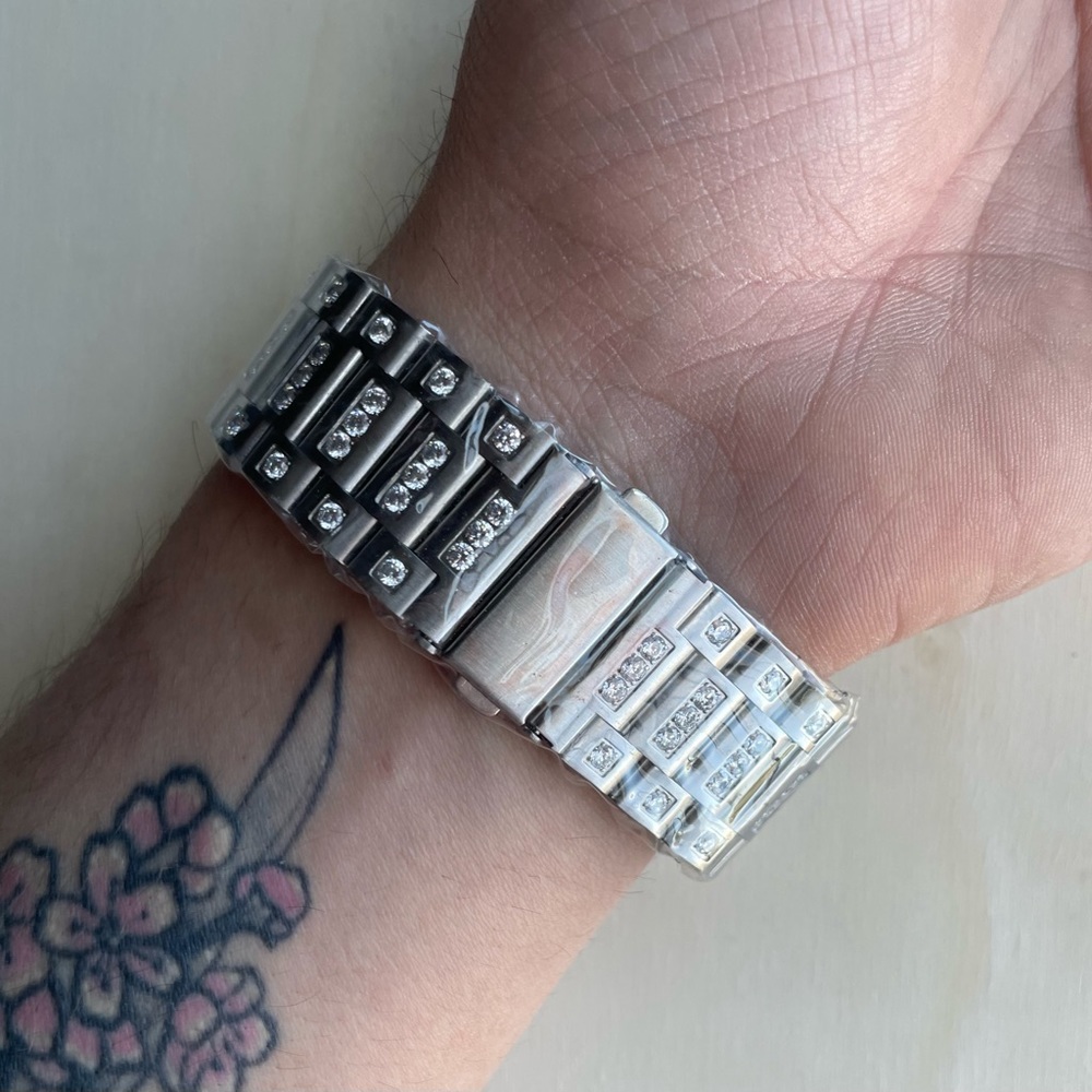 40/42mm - M/L - Stainless Steel with Rhinestones Apple Watch Band